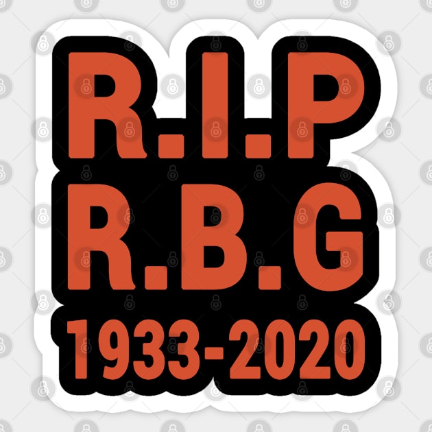 RIP RBG 1933-2020 Sticker by Redmart